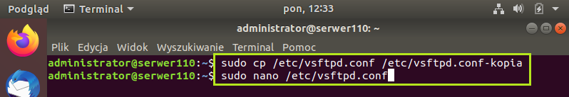 Instalacja serwera FTP